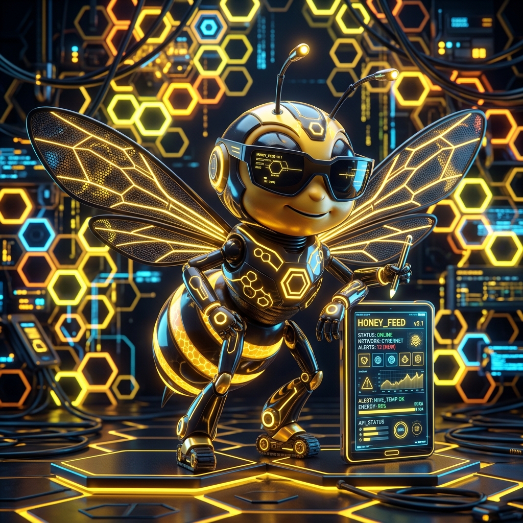 Beeloud mascot: a cool but cute cartoon honeybee with sunglasses and a cigarette